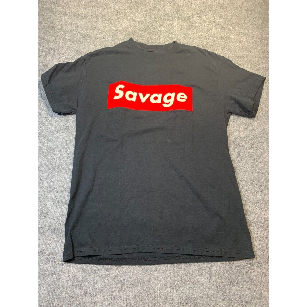 Ring Of Fire T- Shirt With Emblazoned SAVAGE print Sz M